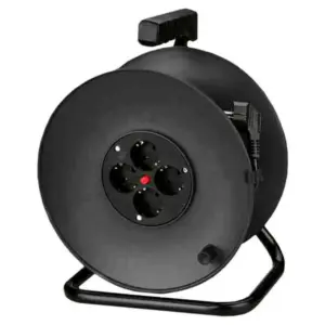 Edm Thermal Protector 4 Plugs 50 M Kabelhaspel Zwart