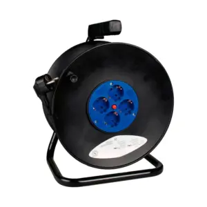 Solera 4 Plugs Kabelhaspel 50 M Zwart