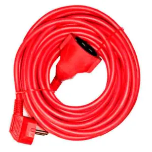 Edm Verlengsnoer 3×1.5 10 M Rood