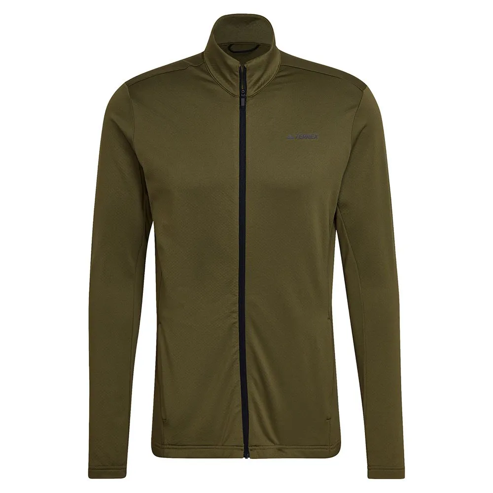 Adidas Motion Sweatshirt Met Rits Olijf