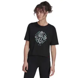 Five Ten Crop T-shirt Met Korte Mouwen Zwart