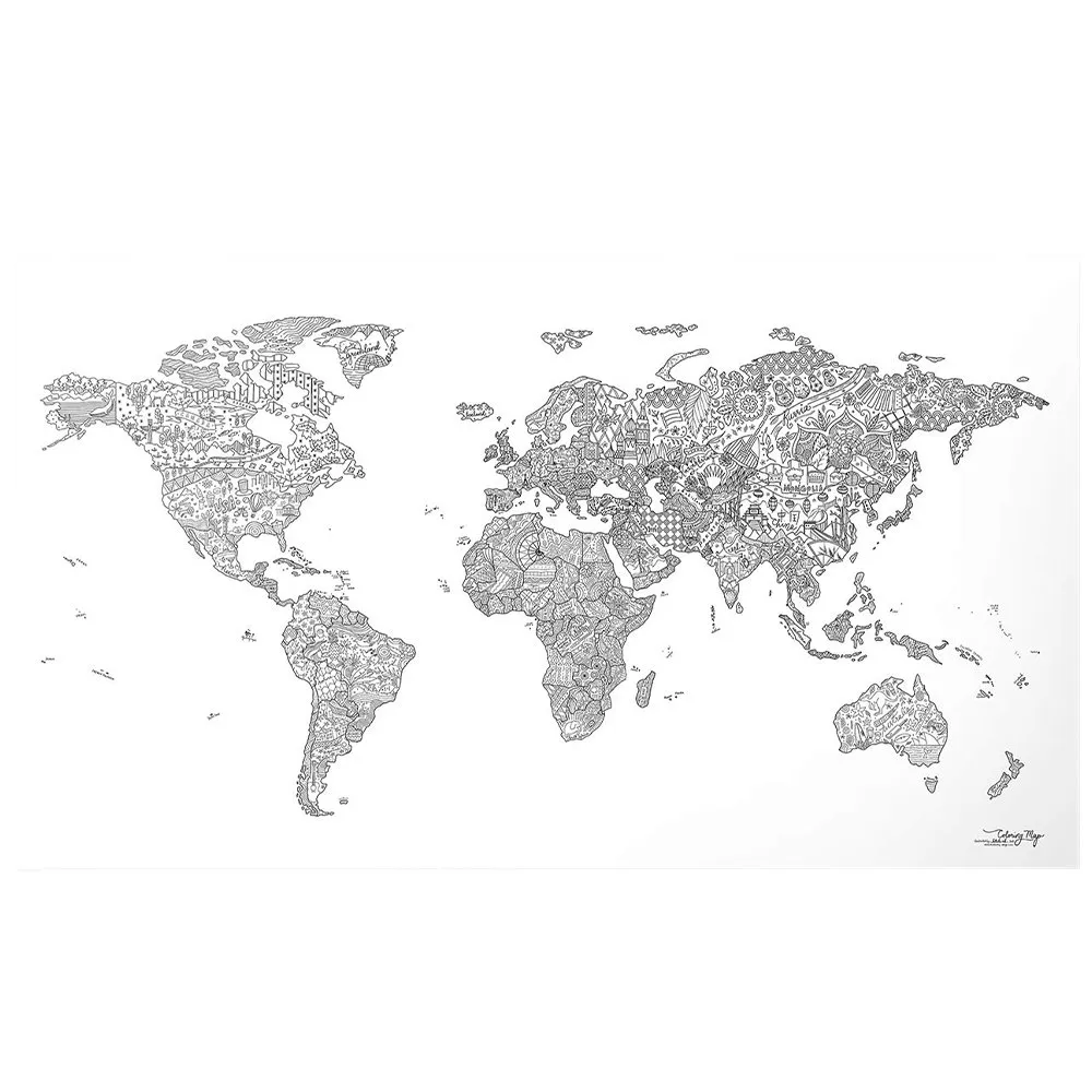 Awesome Maps Coloring Kaart