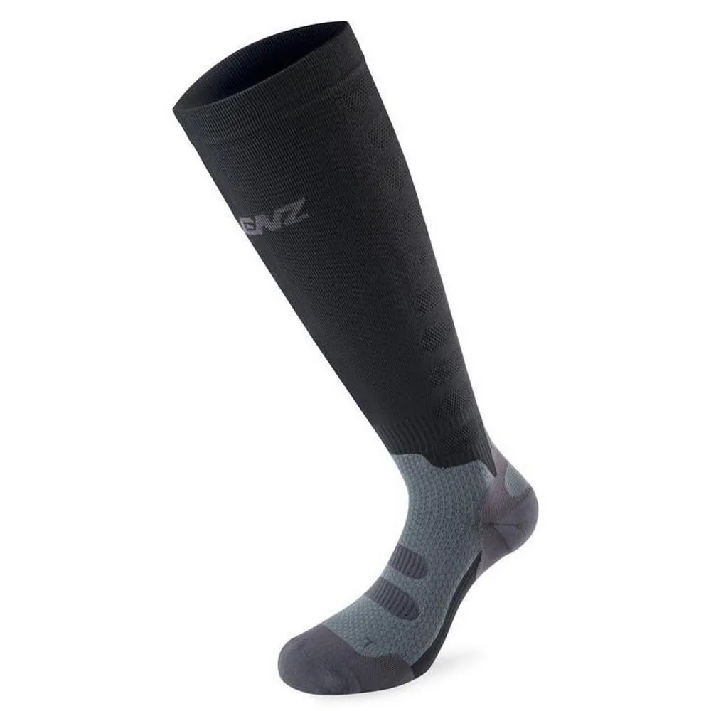 Lenz Compression 1.0 Lange Sokken Zwart