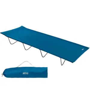 Aktive Staal Lichtgewicht Opvouwbaar Campingbed Blauw