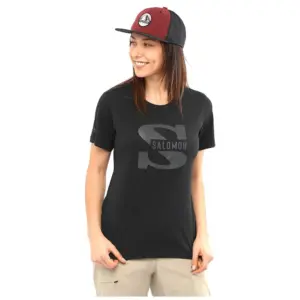 Salomon Outlife Big Logo T-shirt Met Korte Mouwen Zwart