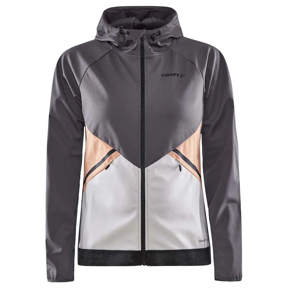 Craft Core Glide Hood Softshelljack Granite Wash