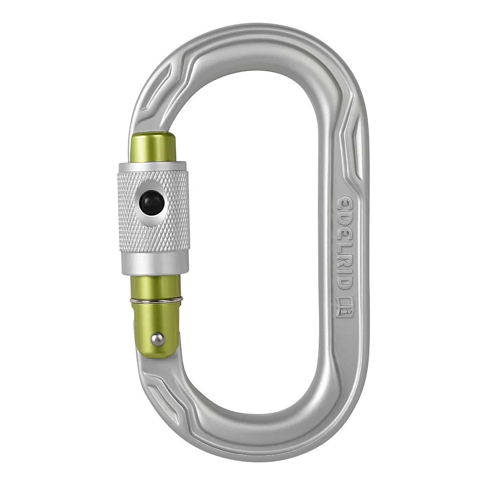 Edelrid Oval Power 2500 Permalock Karabijnhaak Zilver