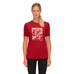 Mammut Core Panorama T-shirt Met Korte Mouwen Rood