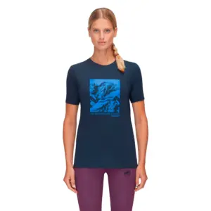 Mammut Core Panorama T-shirt Met Korte Mouwen Blauw