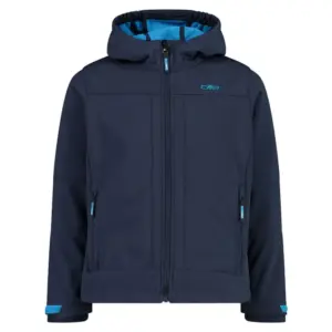 Cmp Fix Hood 3a00094 Softshelljack Blauw