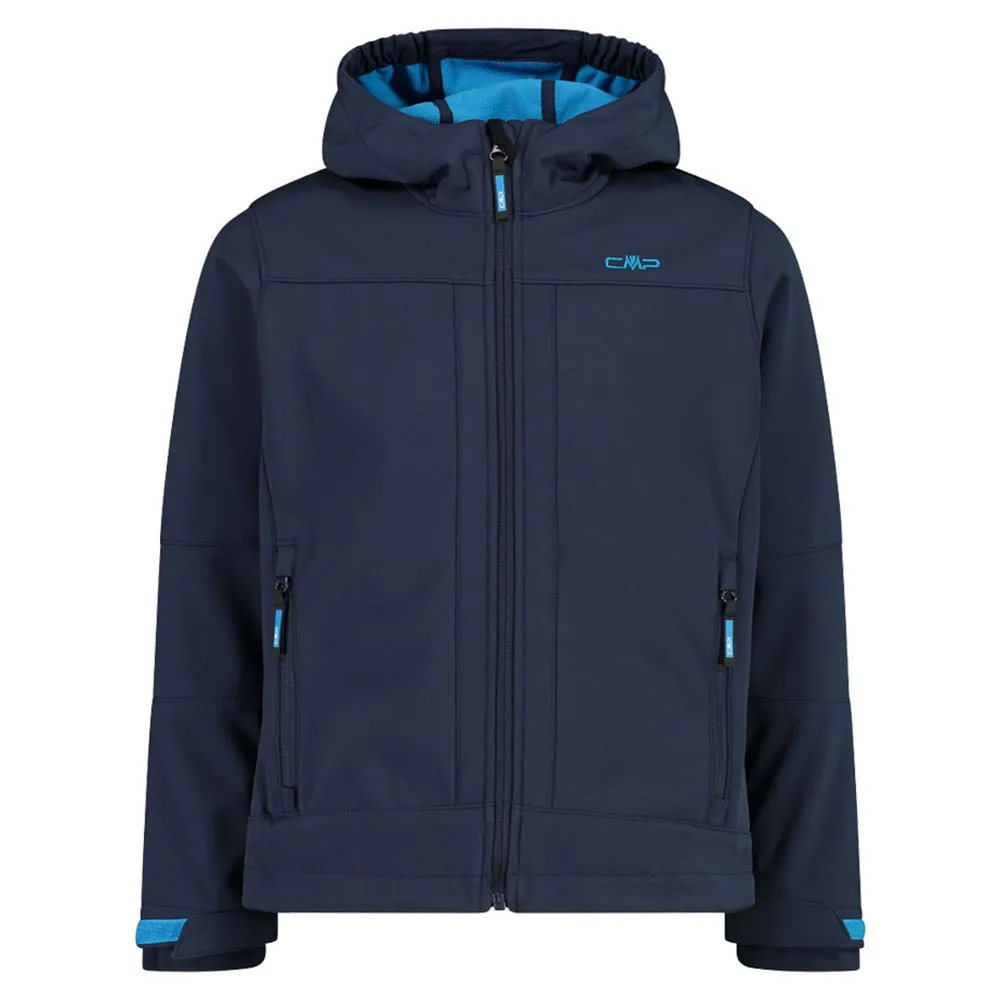 Cmp Fix Hood 3a00094 Softshelljack Blauw