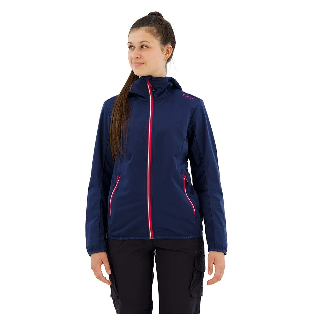 Cmp Fix Hood 32a6066 Softshelljack Blauw