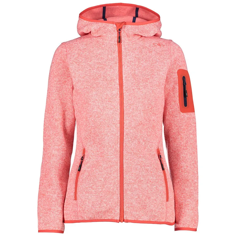 Cmp 3h19826 Fleece Met Kap Koraal