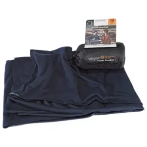 Cocoon Merino Wool-silk Travel Deken Blauw