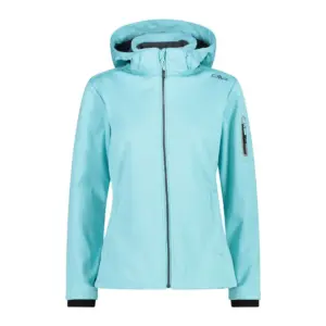 Cmp Zip Hood 39a5006m Softshelljack Aqua Mel.