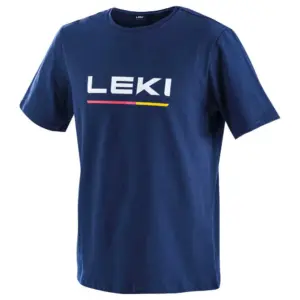 Leki Logo T-shirt Met Korte Mouwen Marineblauw