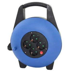 Sanz 8821 4 Outlets 15 M Kabelhaspel Blauw