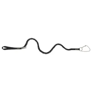 Grivel Single Spring Plus Lanyards&energy Absorbers Licht Zwart