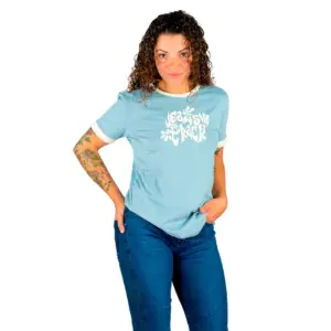 Jeanstrack Ringer T-shirt Met Korte Mouwen Blauw