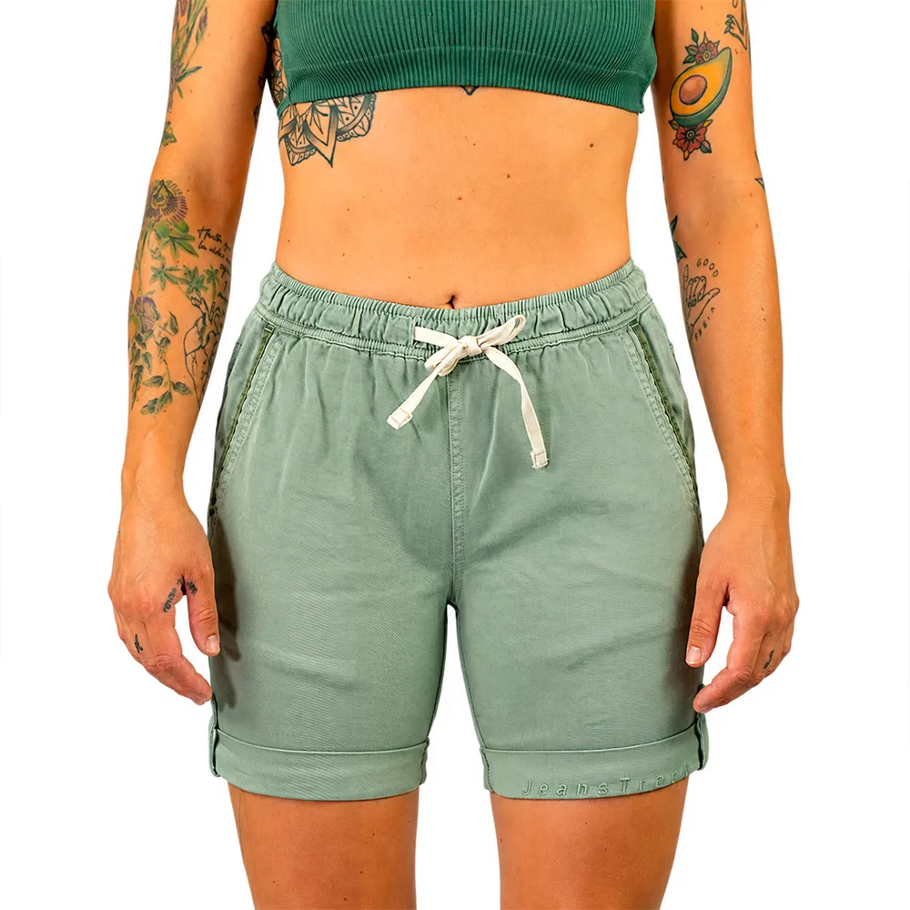 Jeanstrack Shira Korte Broek Olijf