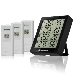 Bresser Temeo Higro Quadro 4 Weerstations 3 Eenheden Zwart