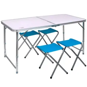 Aktive Tafel Met Kruk 120x60x70 Cm Grijs