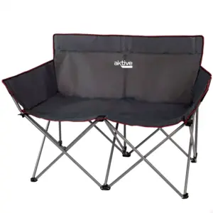 Aktive Camping 121x63x88 Cm Folding Stoel Zwart