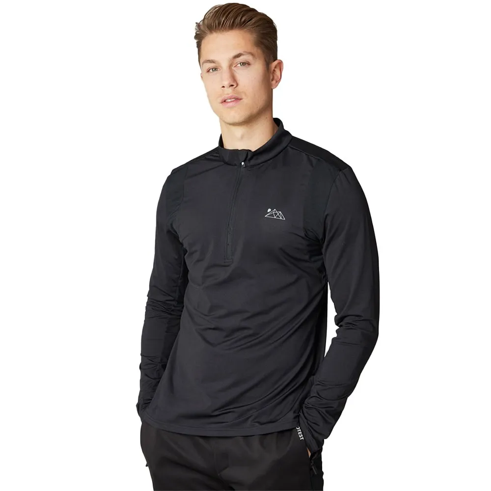 Protest Strayed Fleece Met Halve Rits Zwart