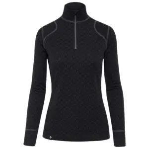 Thermowave Merino Xtreme Zip Lange Mouwen Basislaag Zwart