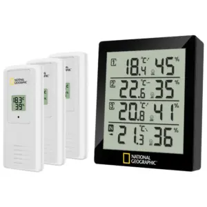 National Geographic 9070200 Thermometer En Hygrometer Zwart
