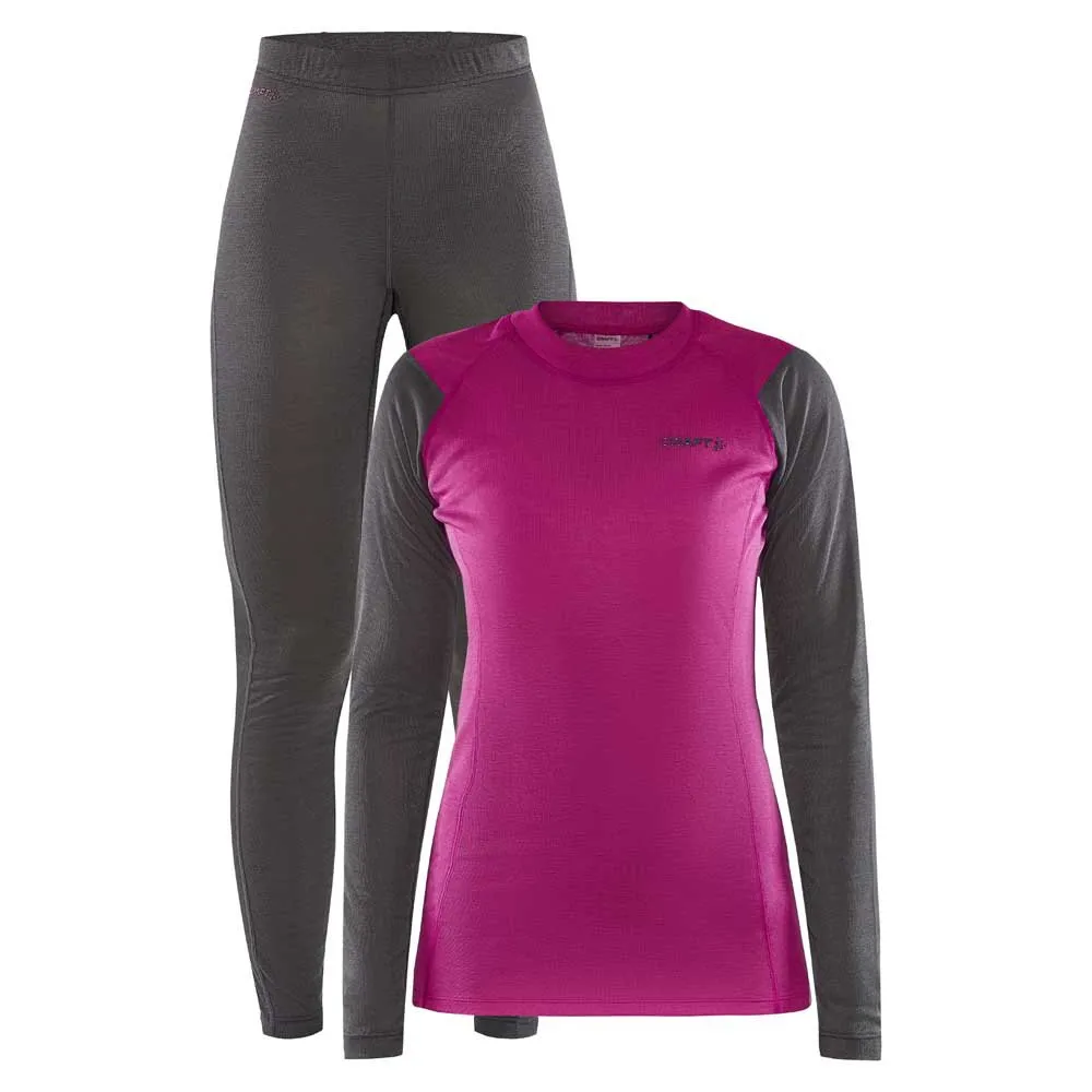 Craft Core Warm Lange Mouwen Basislaagset Roxo / Granite