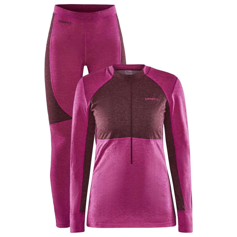 Craft Core Wool Mix Lange Mouwen Basislaagset Roxo / Punsch