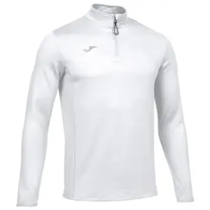 Joma Running Night Fleece Met Halve Rits Wit