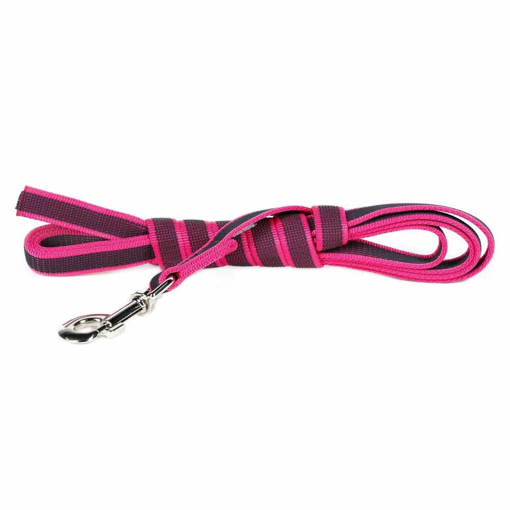 Julius K-9 Rubberized Hondenriem 20 Mm Roze