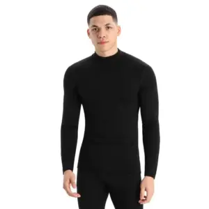 Icebreaker 260 Tech Turtleneck Lange Mouwen Basislaag Zwart