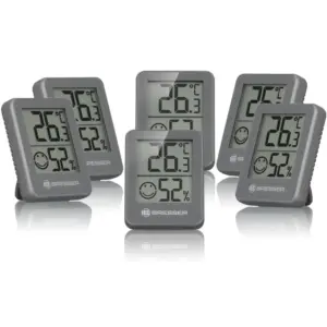 Bresser Climatrend Hygro Set Indicator Thermo Hygrometer 6 Eenheden Grijs