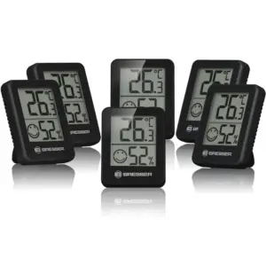Bresser Climatrend Hygro Set Indicator Thermo Hygrometer 6 Eenheden Zwart