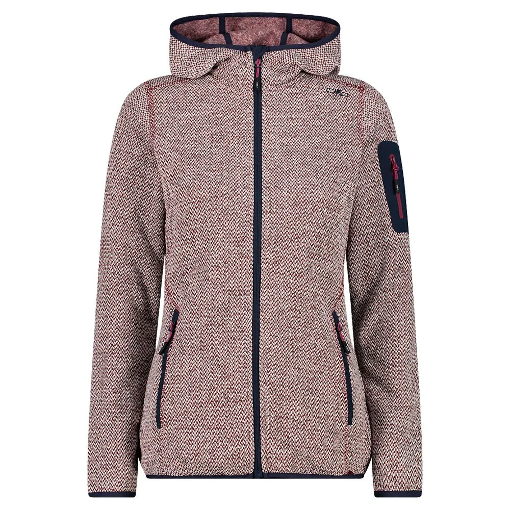 Cmp 3h19826 Fleece Met Kap Rood