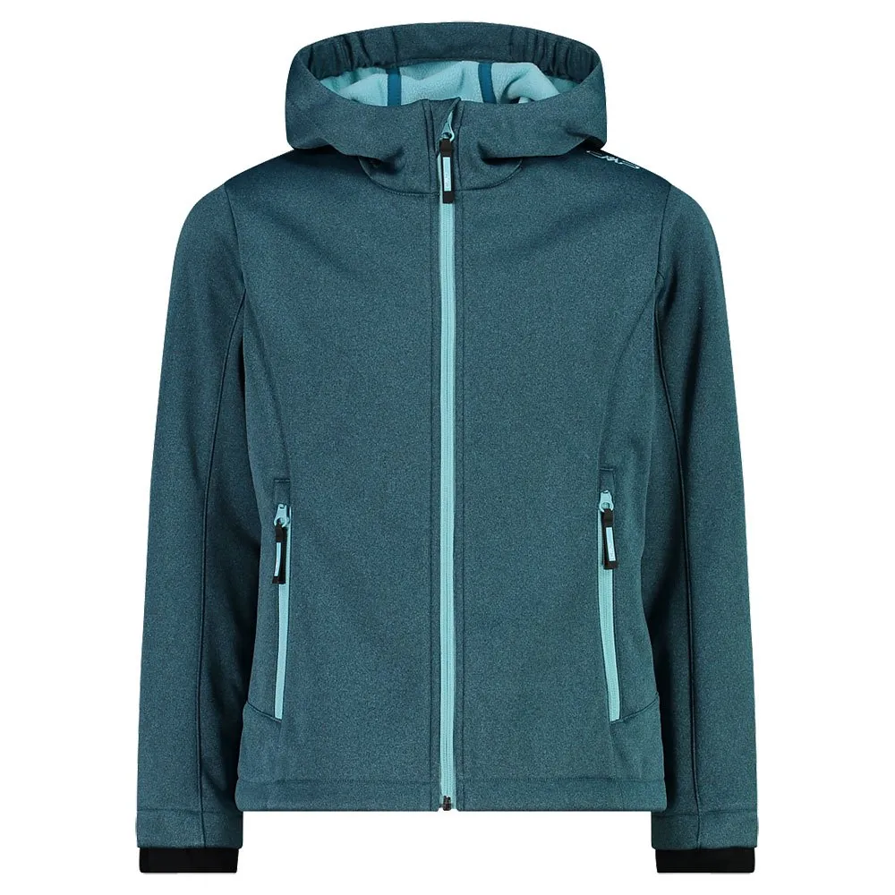 Cmp Fix Hood 3a29385n-m Softshelljack Deep Lake Melange / Water