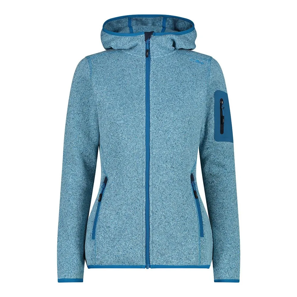 Cmp 3h19826 Fleece Met Kap Blauw