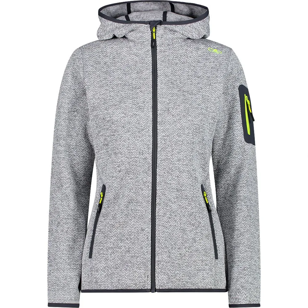 Cmp 3h19826 Fleece Met Kap Grijs