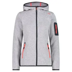 Cmp 3h19826 Fleece Met Kap Zilver
