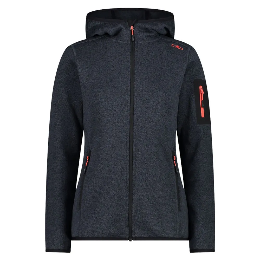 Cmp 3h19826 Fleece Met Kap Titanium / Campari