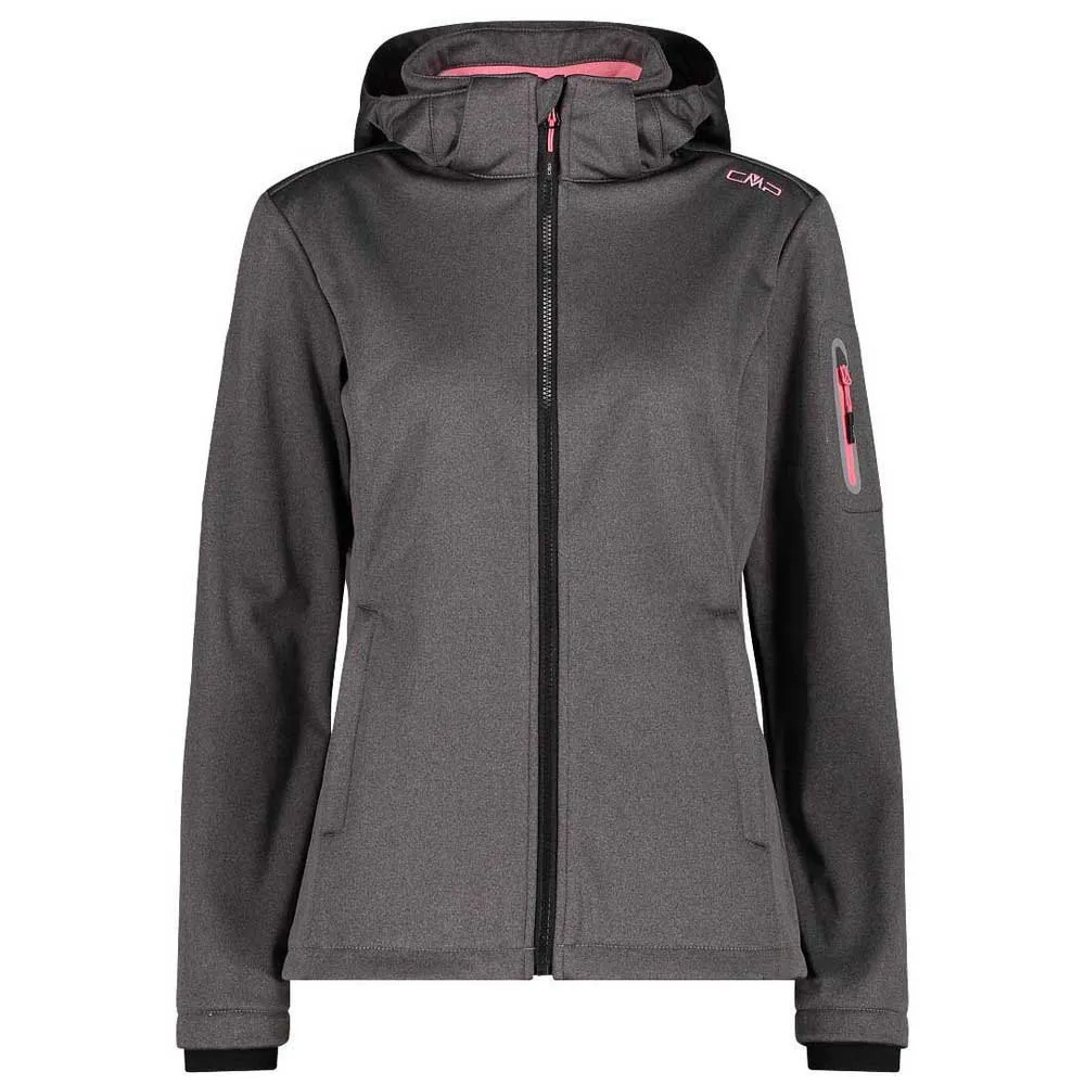 Cmp 39a5006m Softshelljack Nero Melange / Desert Rose