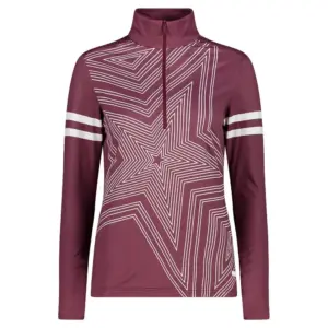 Cmp Sweat 31l0826 Fleece Met Halve Rits Plum