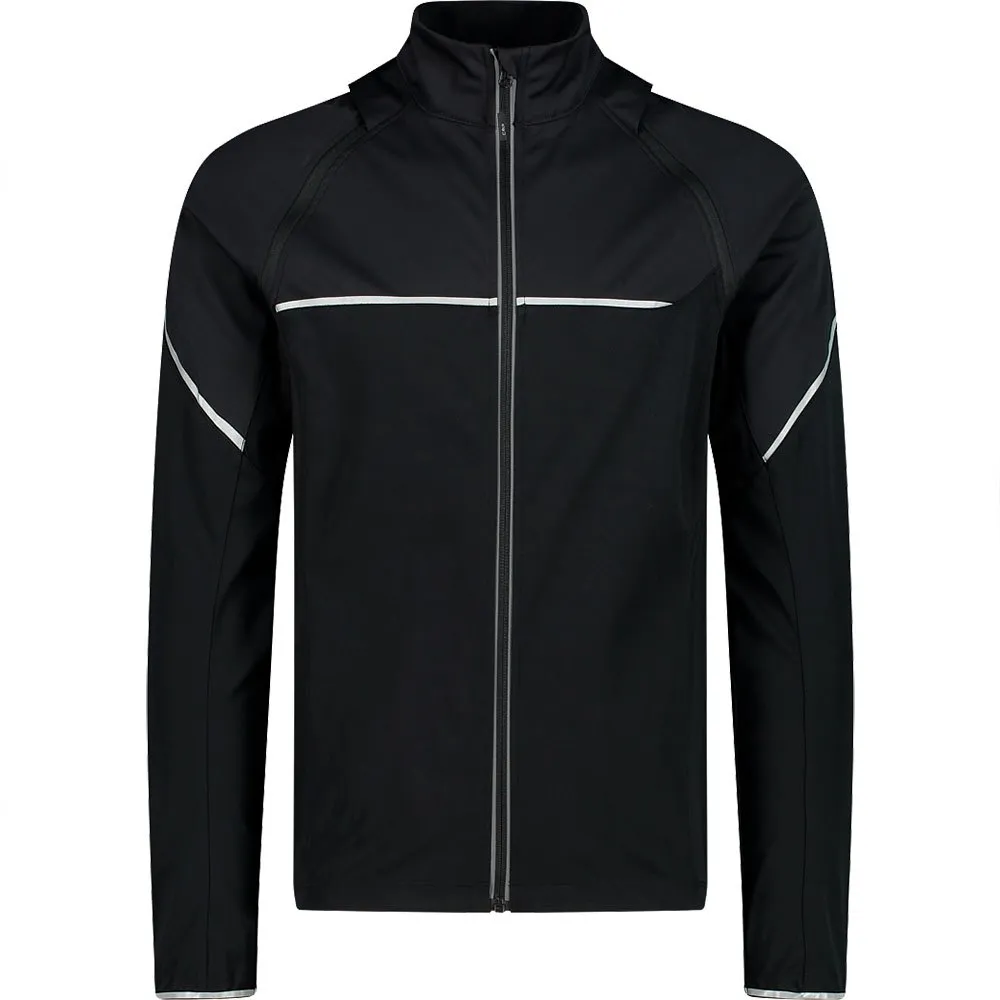 Cmp With Removable Sleeves 31a2377 Softshelljack Zwart