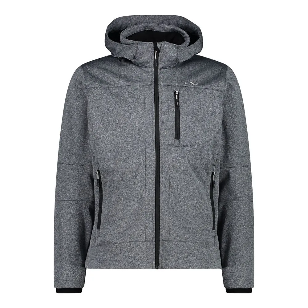 Cmp Zip Hood 3a01787n-m Softshelljack Zwart