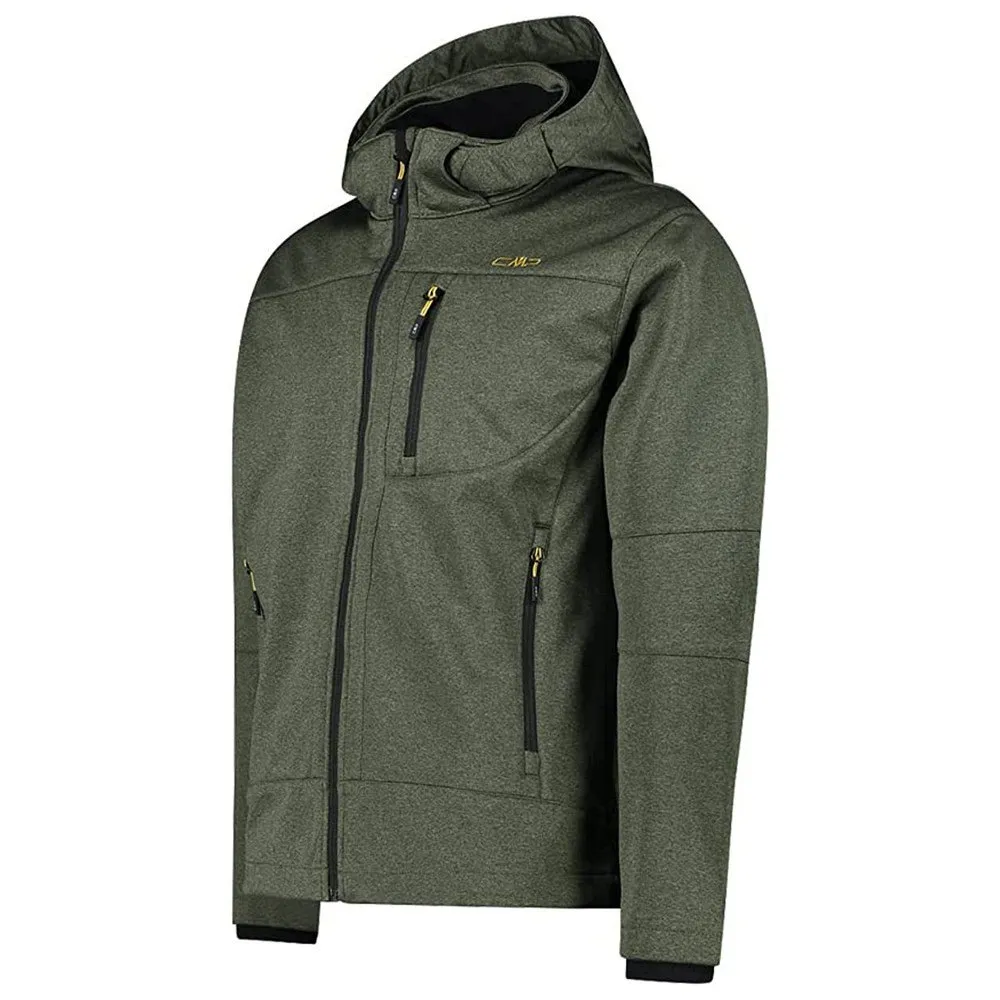 Cmp Zip Hood 3a01787n-m Softshelljack Groen