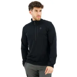 Diamond Coefficient Lt Qz Fleece Met Volledige Rits Zwart