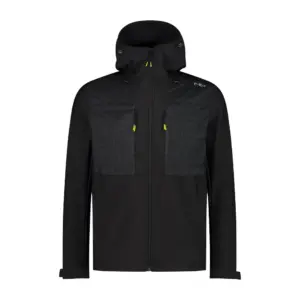 Cmp Hybrid Fix Hood 32a3387 Softshelljack Zwart